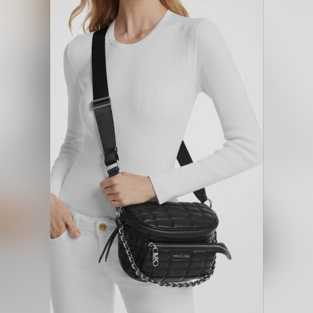 Michael Kors Black Quilted Shoulder Bag